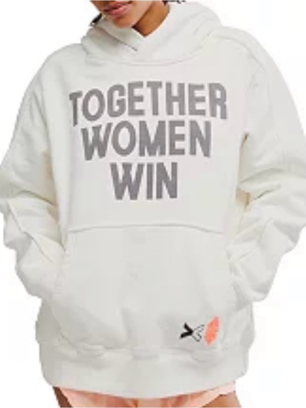 NWT FP Movement x TOGETHXR L/E A Cut Above Hoodie in White - Size XL $168